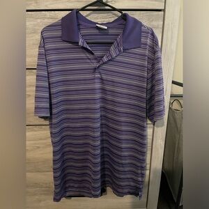 Nike Golf polo in purple and white